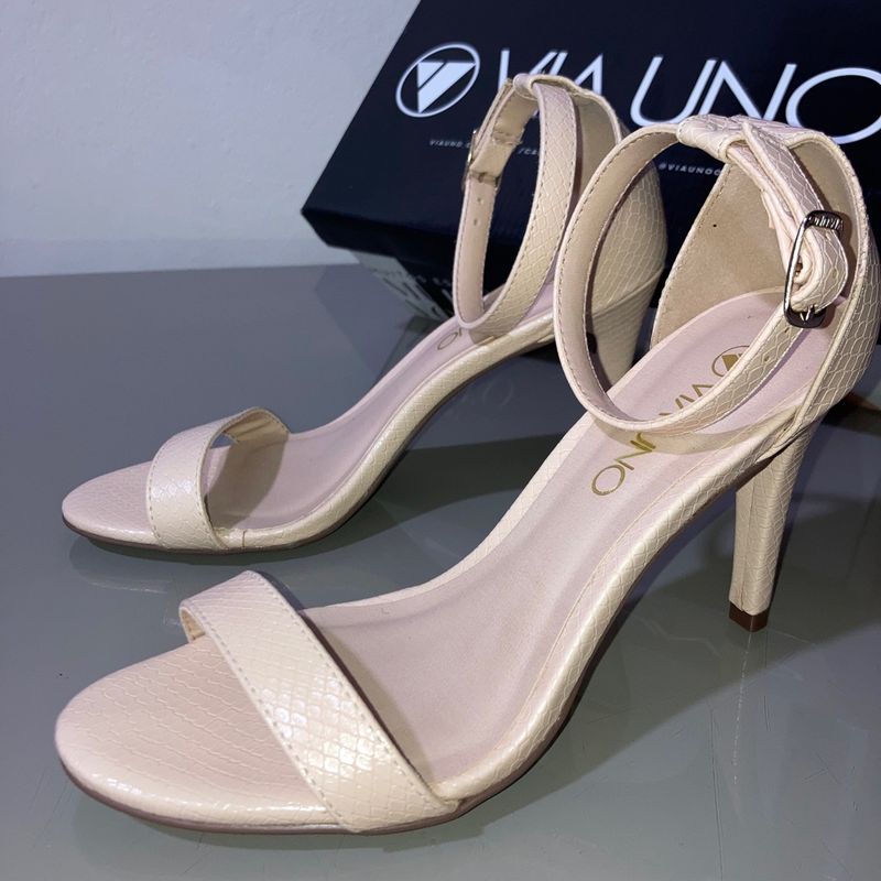 Sandalia nude best sale via uno