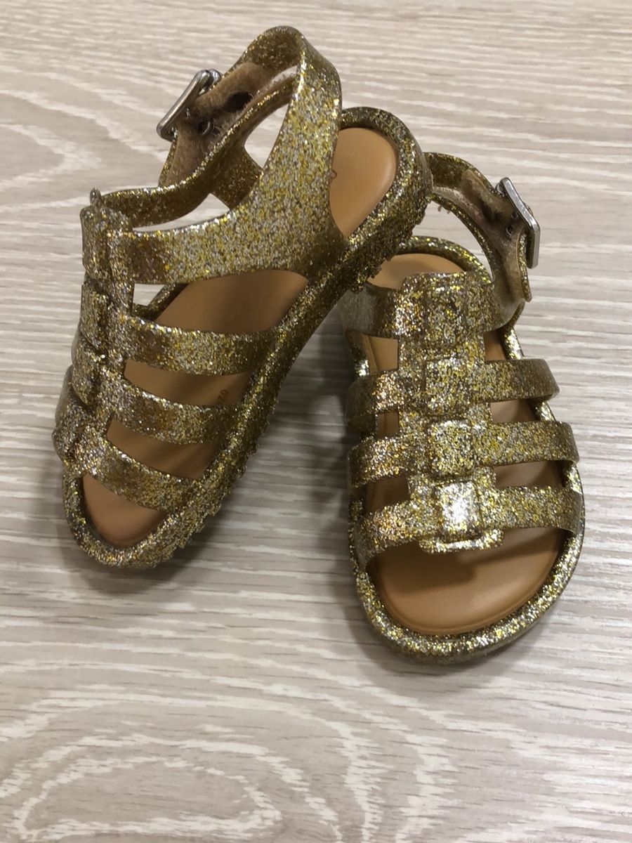 sandalia melissa dourada