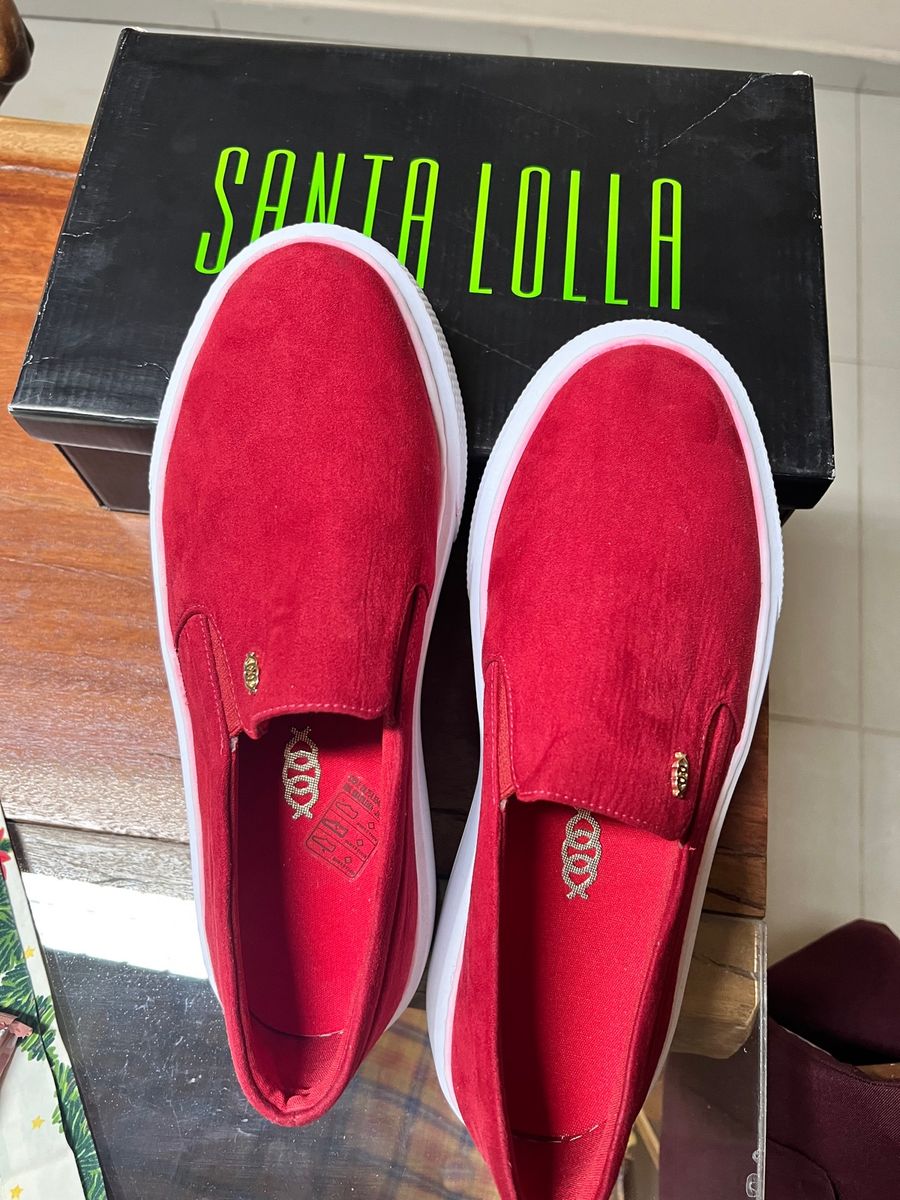 Slip on vermelho santa hot sale lolla