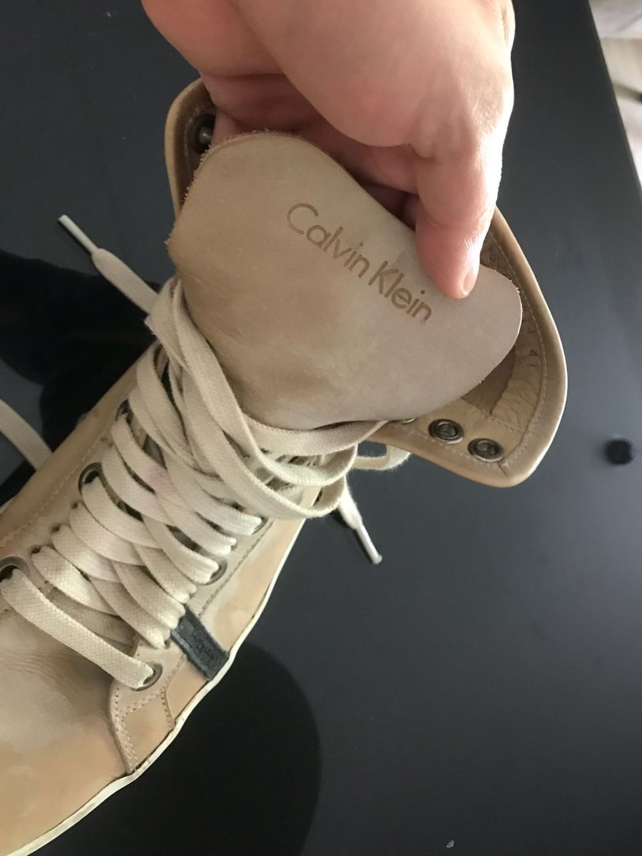 sapatênis couro calvin klein