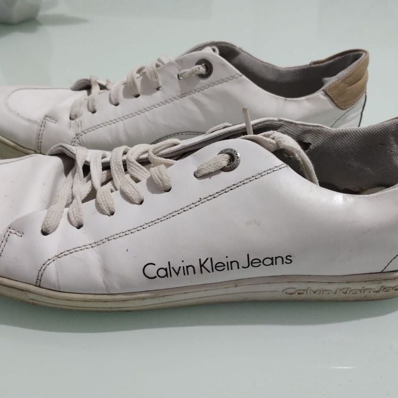 Sapatênis couro best sale calvin klein masculino