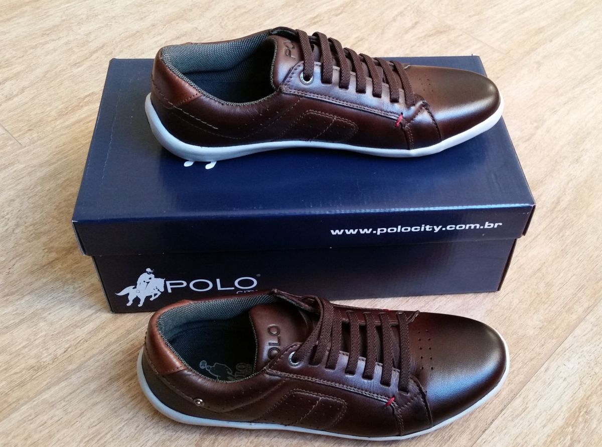 tenis de couro polo
