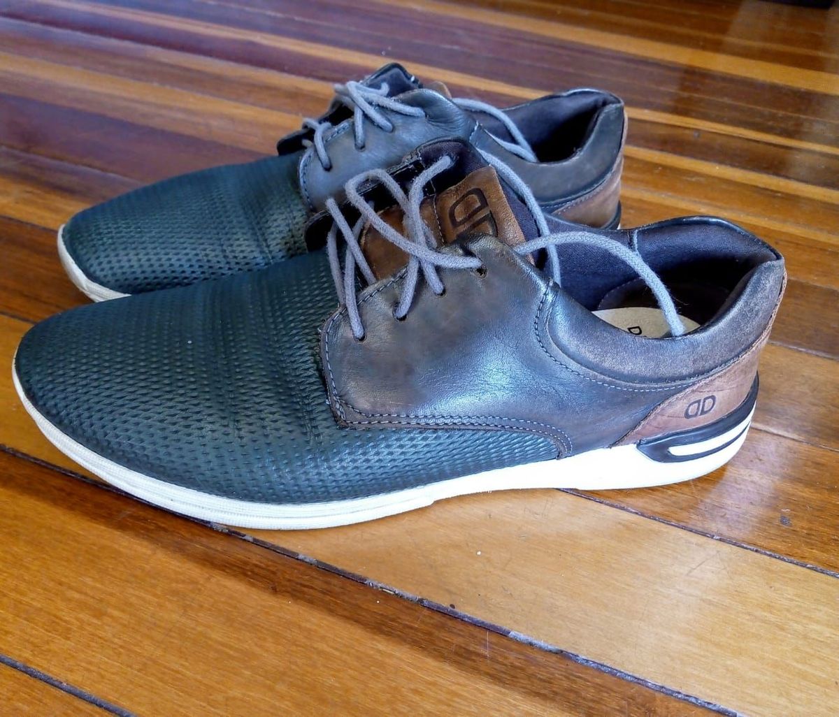 sapatênis couro democrata jump marrom