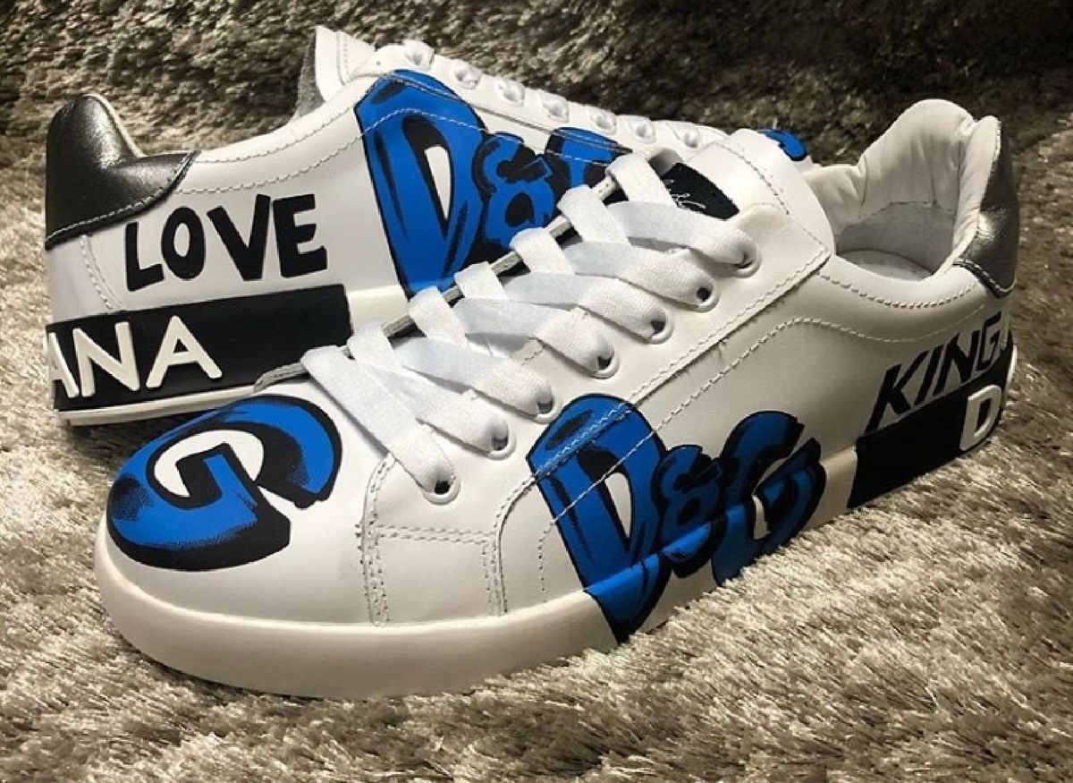 tenis dolce gabbana azul