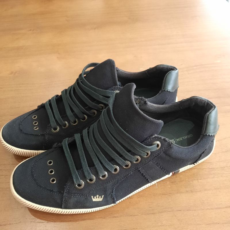 Sapatenis Osklen Riva Lona Preta 42 Tênis Masculino Osklen Nunca