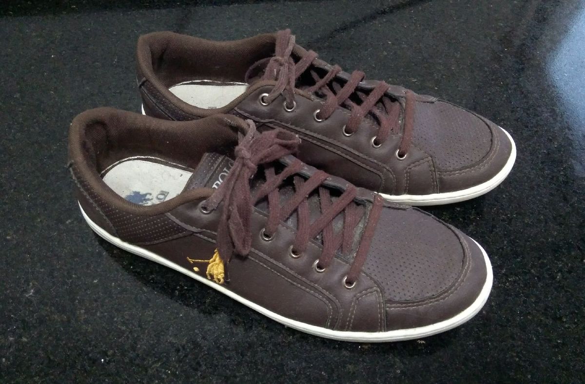 sapatenis polo wear couro