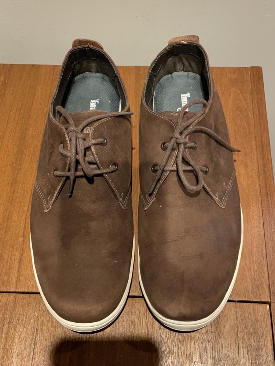 Sapat nis Timberland Marrom em Couro Sapato Masculino Timberland