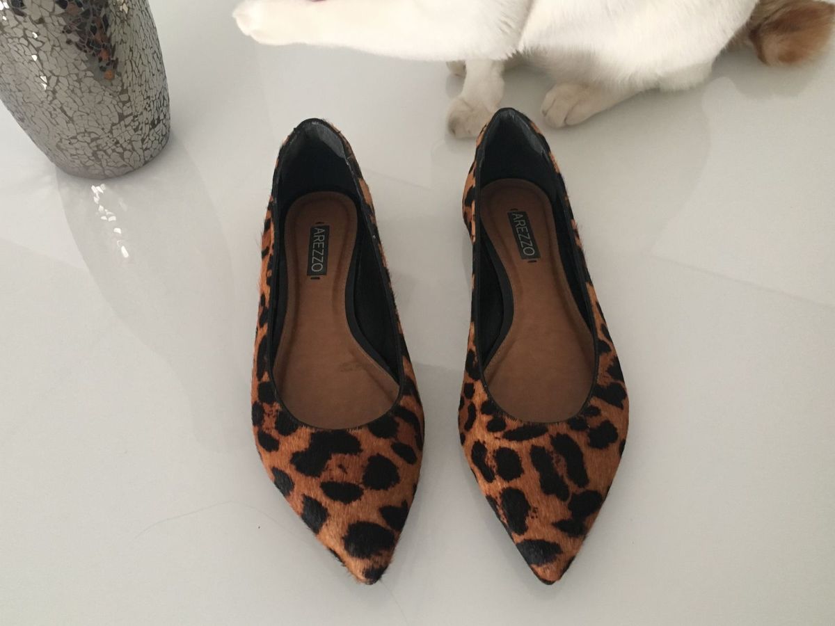 sapatilha animal print arezzo