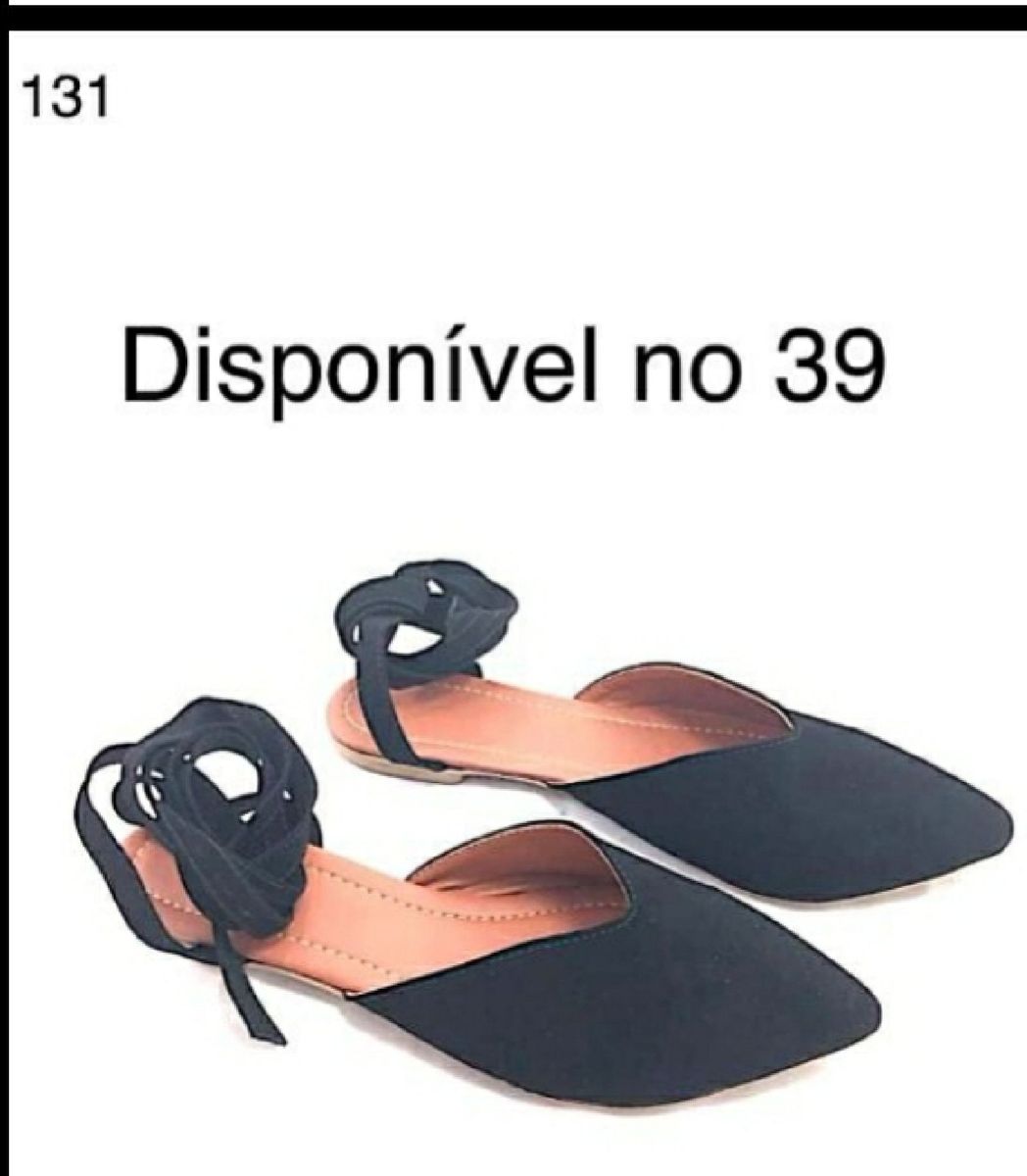 sapatilha bico fino aberta atras