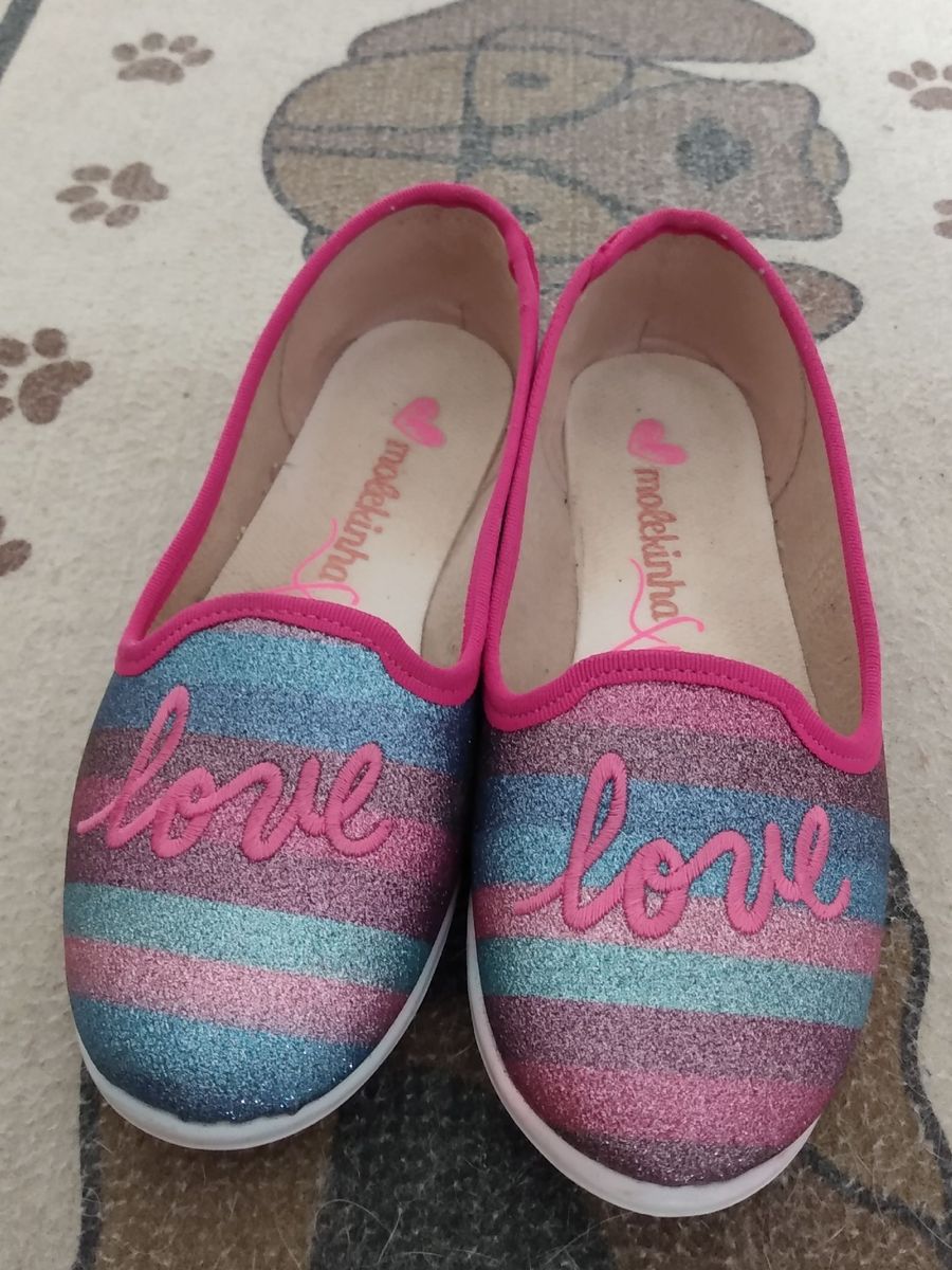 sapatilha moleca colorida