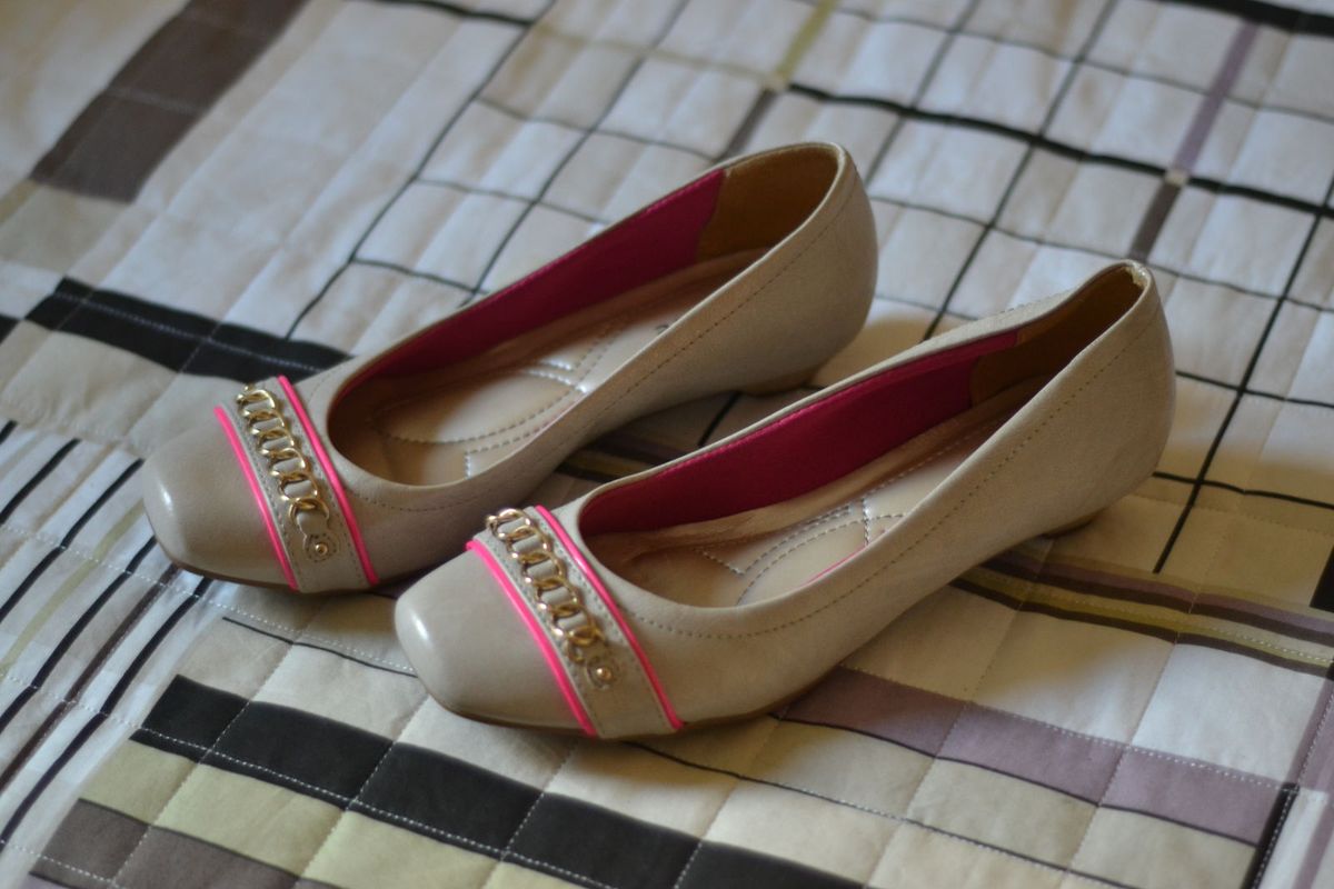 sapatilha nude com neon - sapatilha via marte
