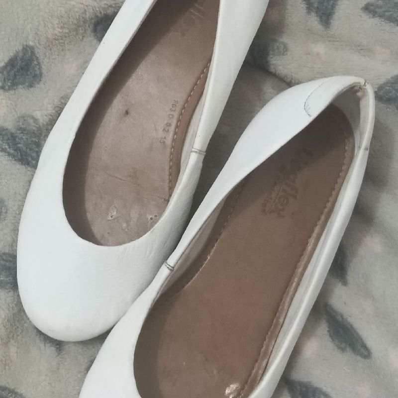 Sapatilha Couro Usaflex Lisa Branca Usaflex Usado 104487517 enjoei