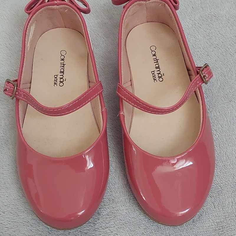 Sapatilha Rosa Infantil Contramão Calçado Infantil para Meninas