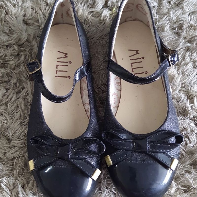 Sapatilha Infantil Milli Bailarina Preta Milli Nunca Usado