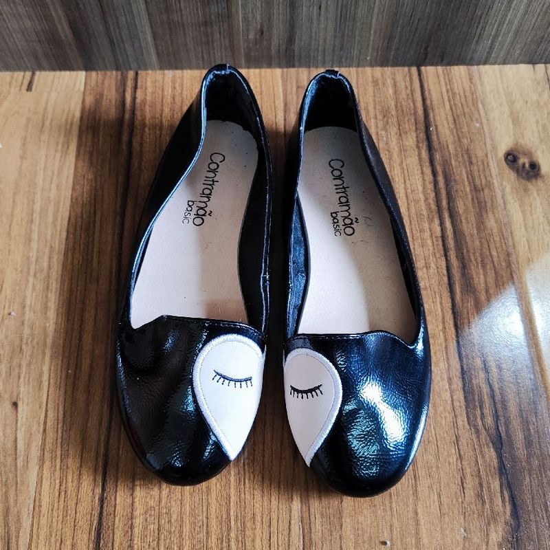 Sapatilha Infantil Preta Contramão Basic Usado 106189027 enjoei