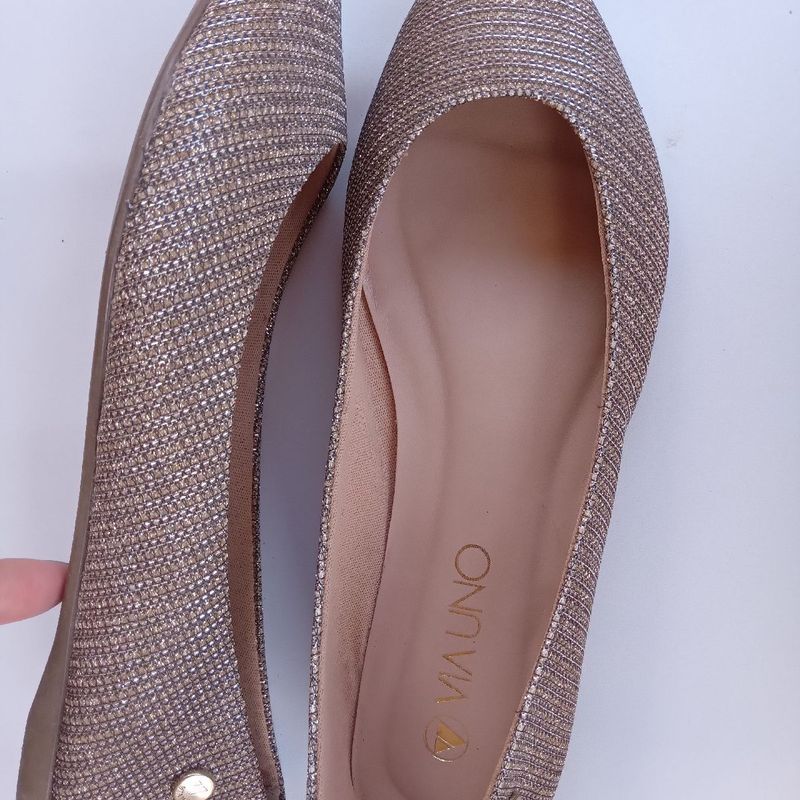 Sapatilha Luxo com Brilho Via Uno Sapatilha Feminina Via Uno