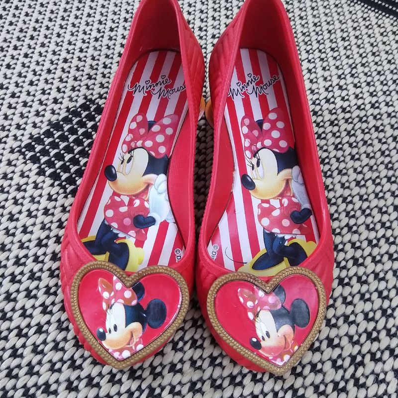 Sapatilha minnie hot sale grendene