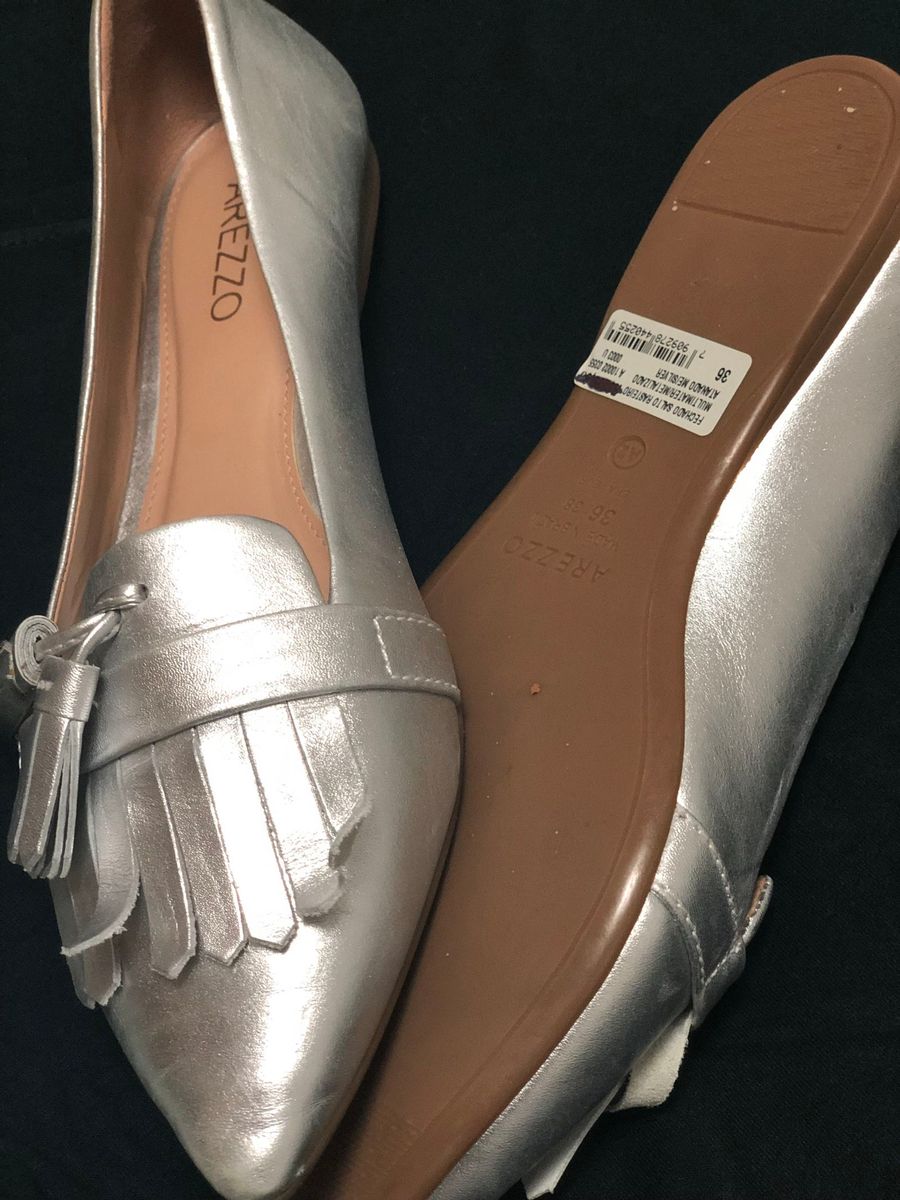 sapatilha prata arezzo