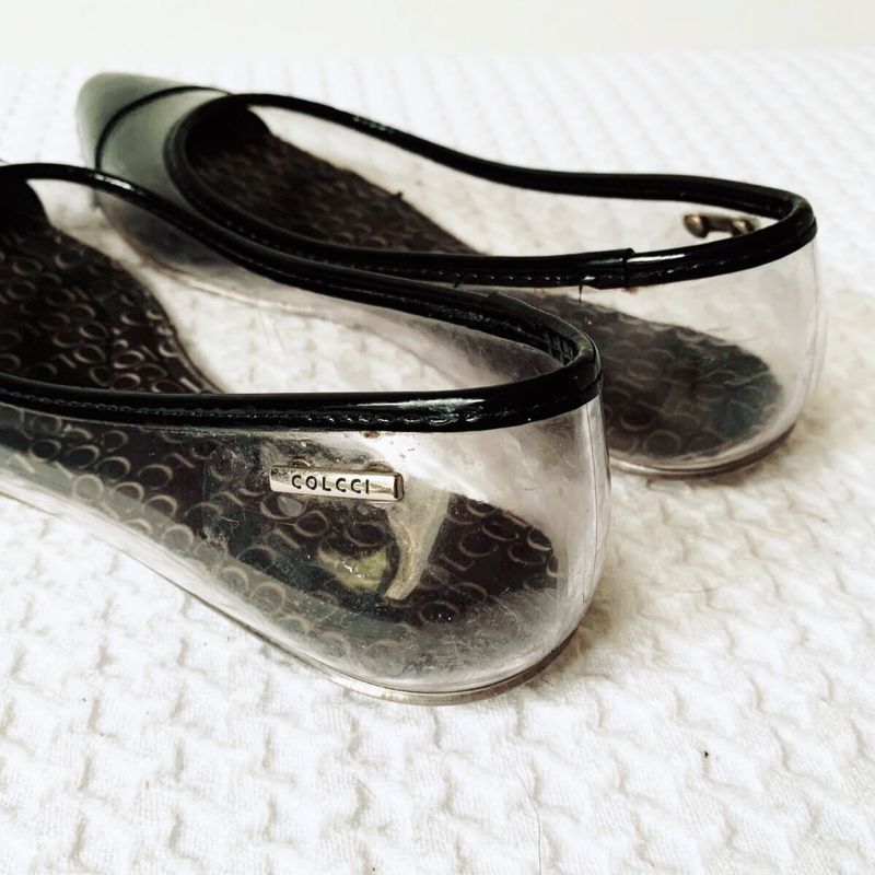 Sapatilha Pvc Transparente Recortes Preto Colcci Sapatilha Feminina  Colcci Usado 55221254 enjoei