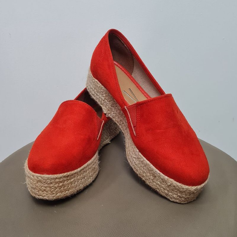 Sapatilha Vizzano Espadrille Corda Caixa Alta Feminina Vermelho