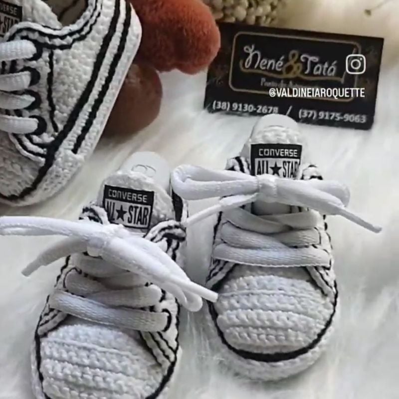tênis all sapatinho de crochÃª all star