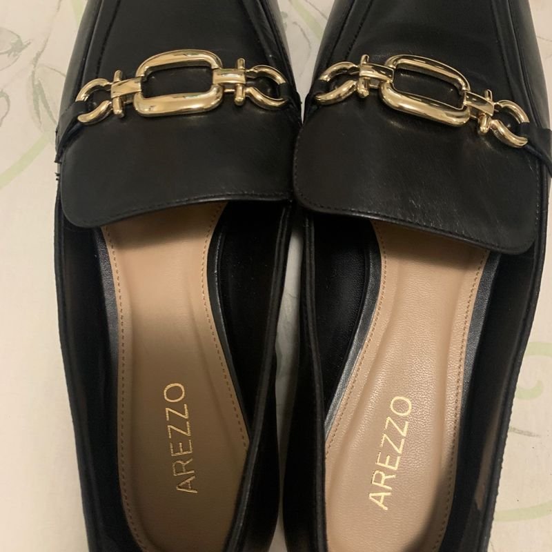 Sapato Arezzo Salto Baixo N 38 Preto Sapato Feminino Arezzo Nunca Usado 94618146 enjoei