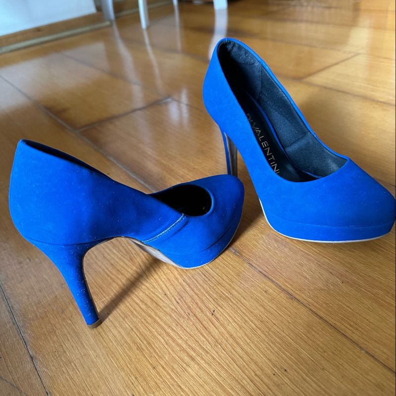 Sapato store azul feminino