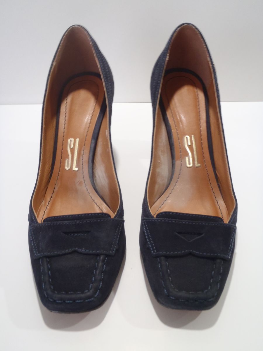 sapatos azuis marinho