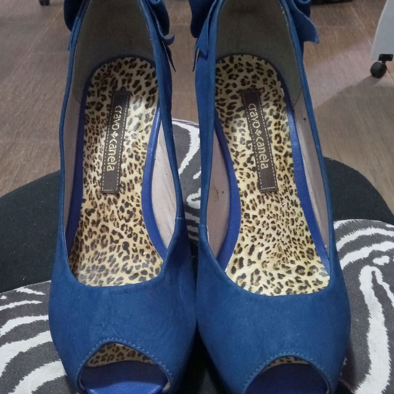 Sapato Azul Royal, Sapato Feminino Usado 87929740