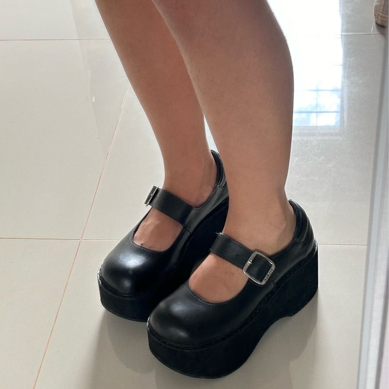 Sapato Boneca 5008 Canoa Preto Vilela Boots Sapato Feminino - Main Image