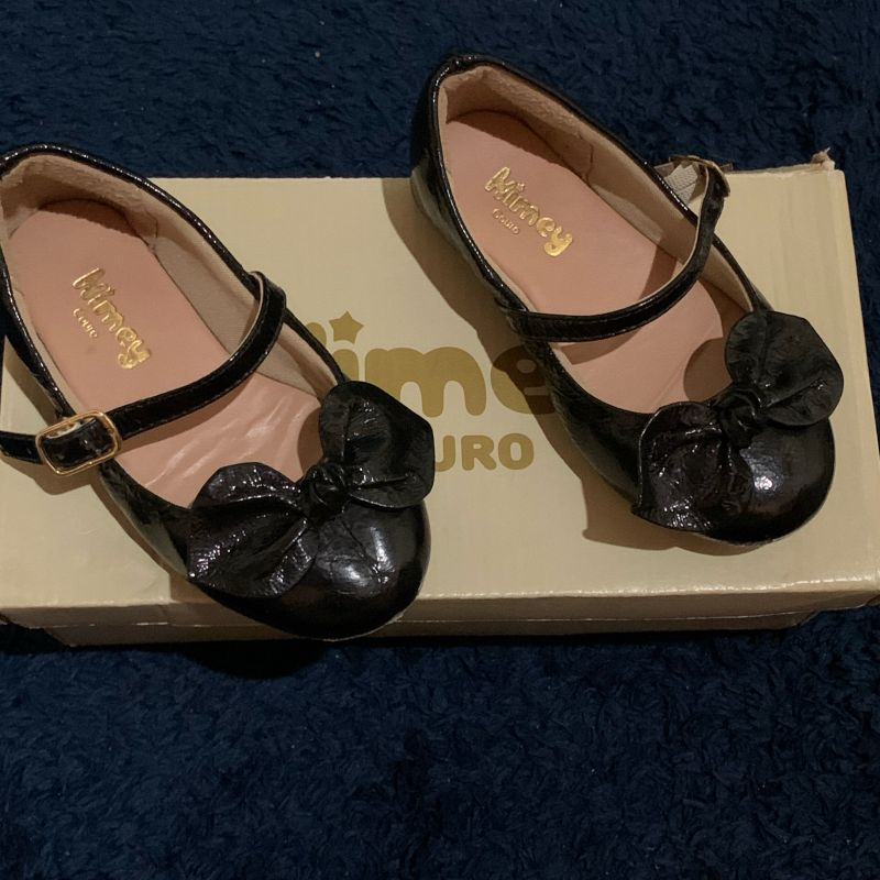 Sapato estilo store boneca infantil preto