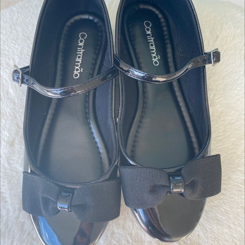 Sapato boneca preto verniz hot sale infantil