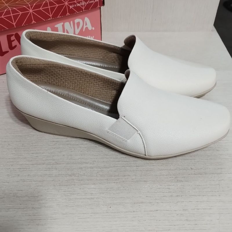 Sapato best sale branco piccadilly