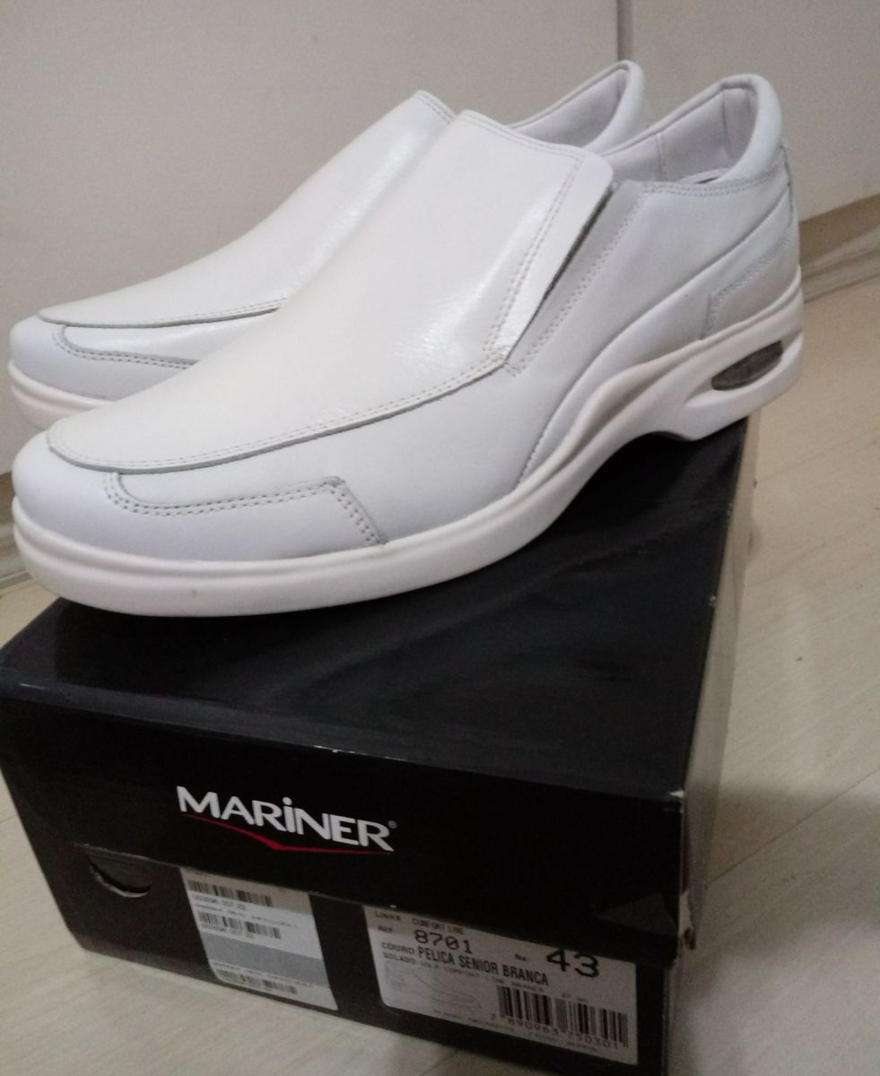 sapato branco masculino mariner
