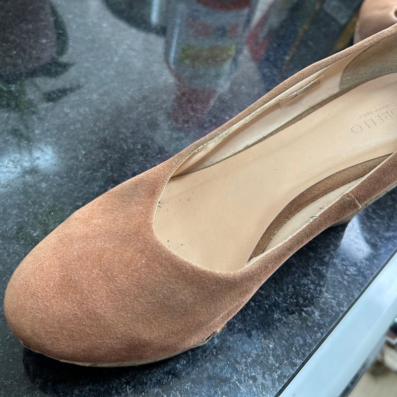 Sapato Corello Camurça Salto Anabela Corello Usado 101325704