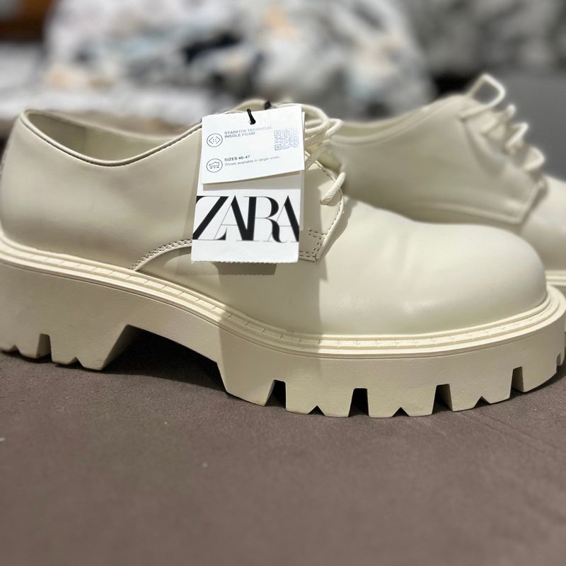 Sapato com Volume e Solado com Rastro Sapato Masculino Zara Nunca Usado  95830184 enjoei