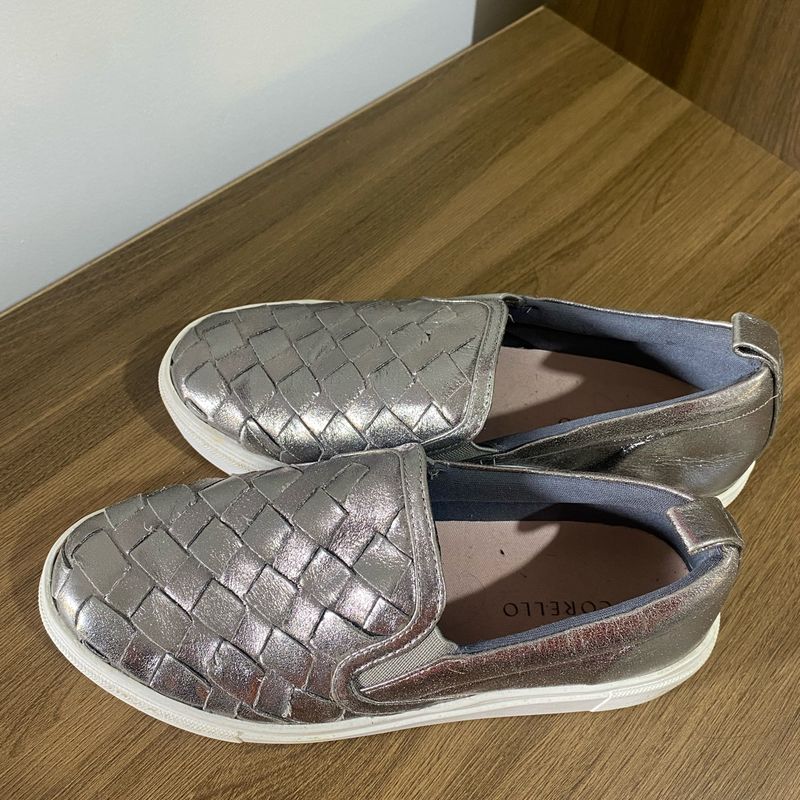 Sapato Corello Slip On Prata Velha Sapato Feminino Corello Usado  101875130 enjoei