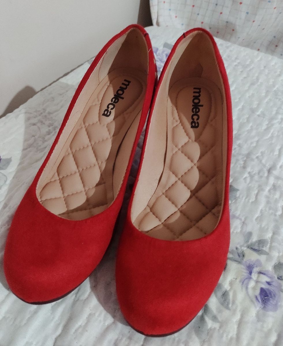 Sapato deals moleca vermelho