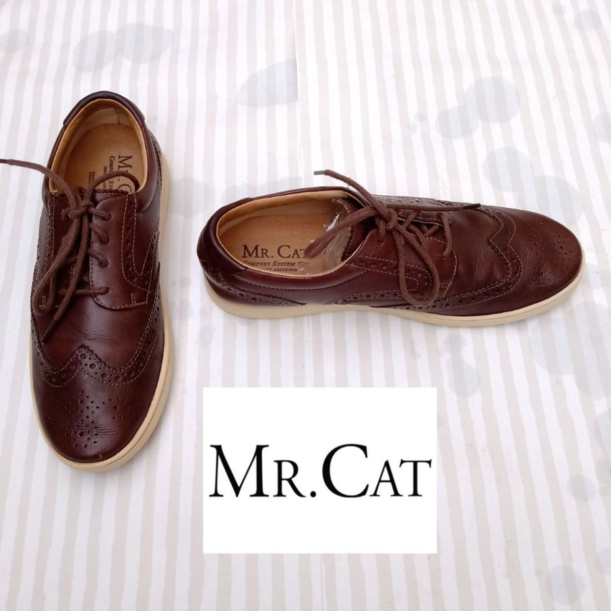Sapato de Couro da Marca Mr Cat com Desenho a Mão. | Sapato Masculino ...