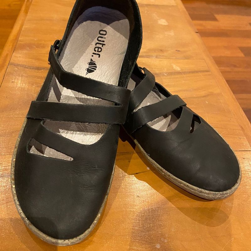 Couro Sapatos Outer Feminino Sapato Outer Calçados Icaraí, Niterói