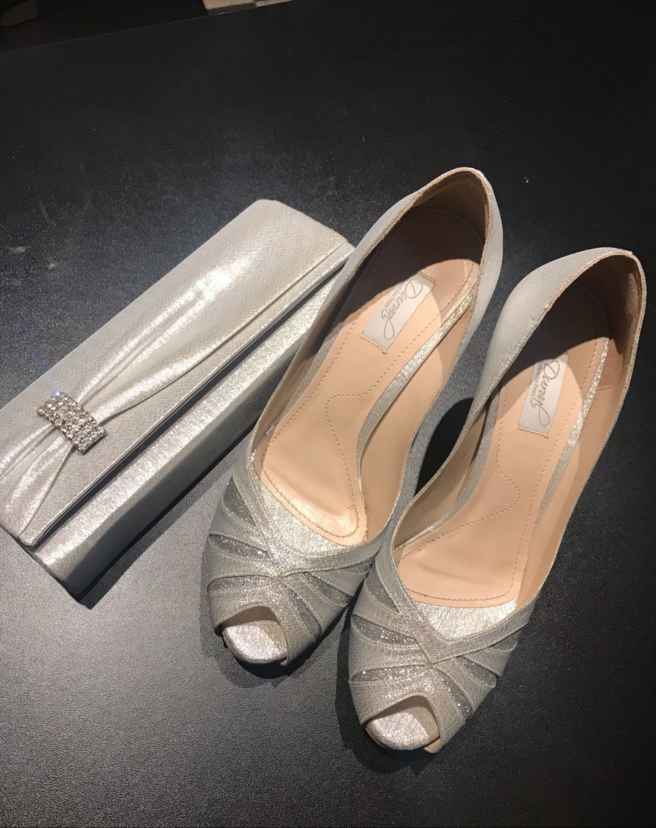 sapato para festa prata