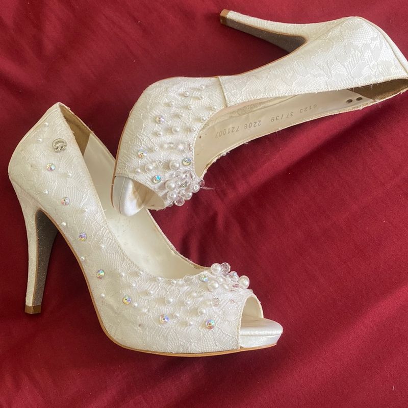 Sapato de Noiva Carmen Steffens Usado 88598447 enjoei