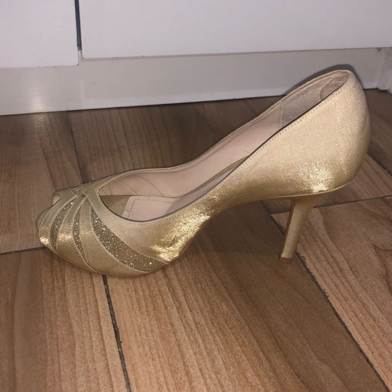 Sapato de Noiva Dourado Sapato Feminino Durval Calcados Usado 73323097  enjoei