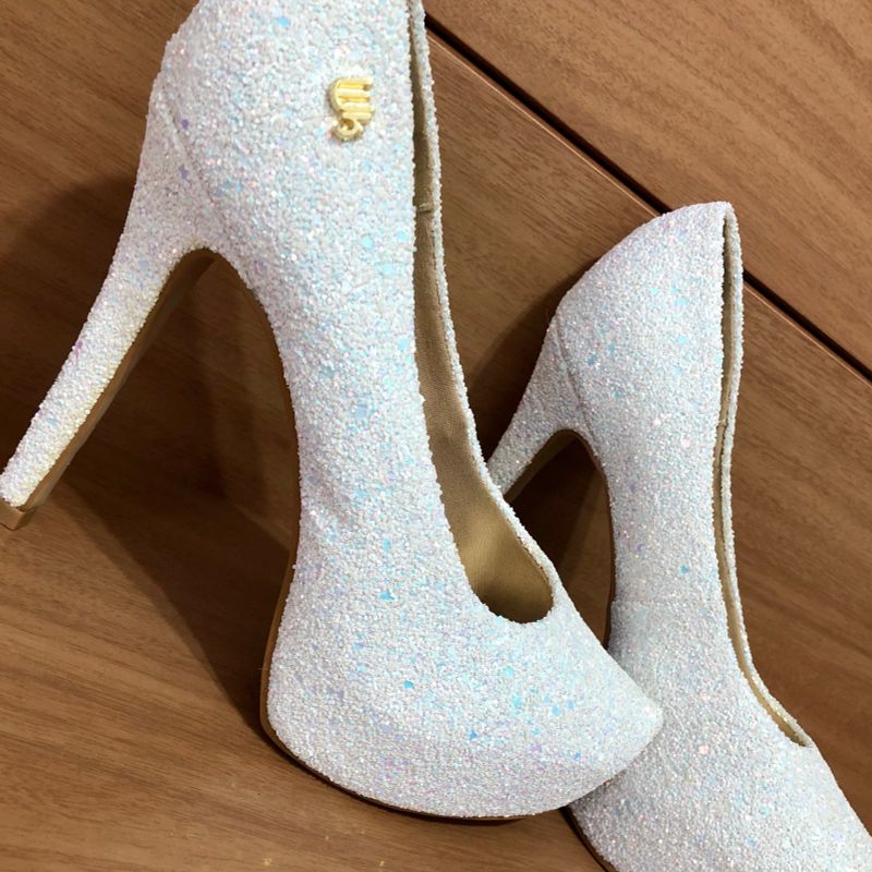 Sapato de noiva com hot sale glitter