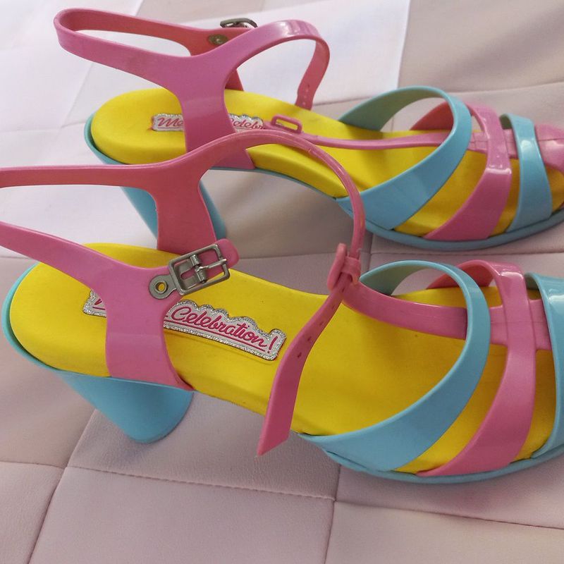 Sapato de Salto Alto Colorido Sapato Feminino Melissa Usado 95586188  enjoei