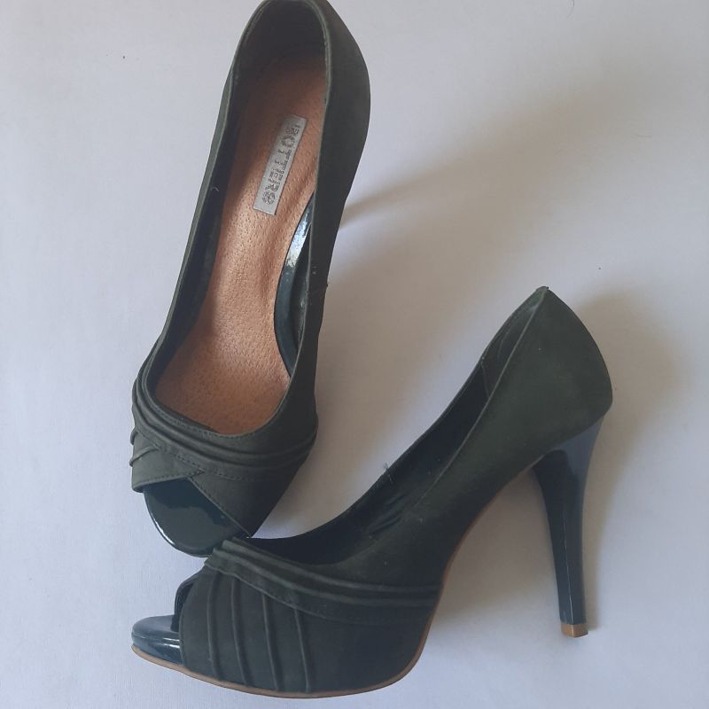 Sapato feminino hot sale verde militar