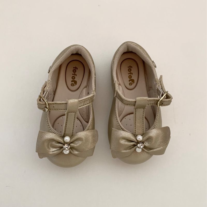 Sapato dourado hot sale infantil bebe