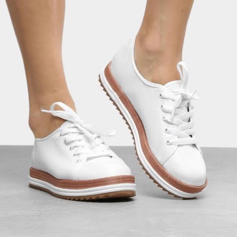 Tênis Feminino Tenis Beira Rio Flatform Branco Sapato Feminino