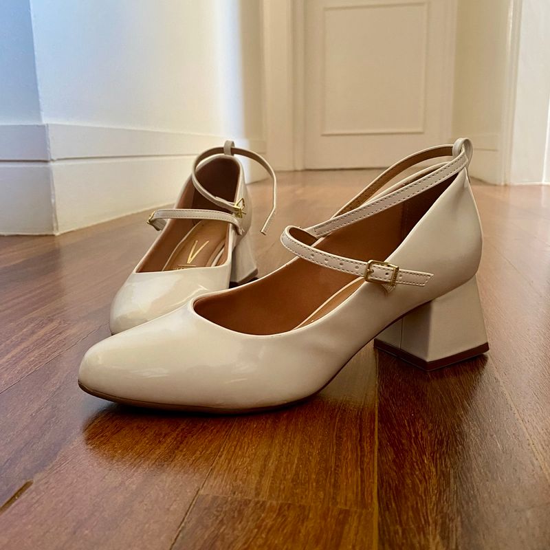 Sapato Feminino Vizzano Scarpin Boneca Duas Fivelas Mary Jane