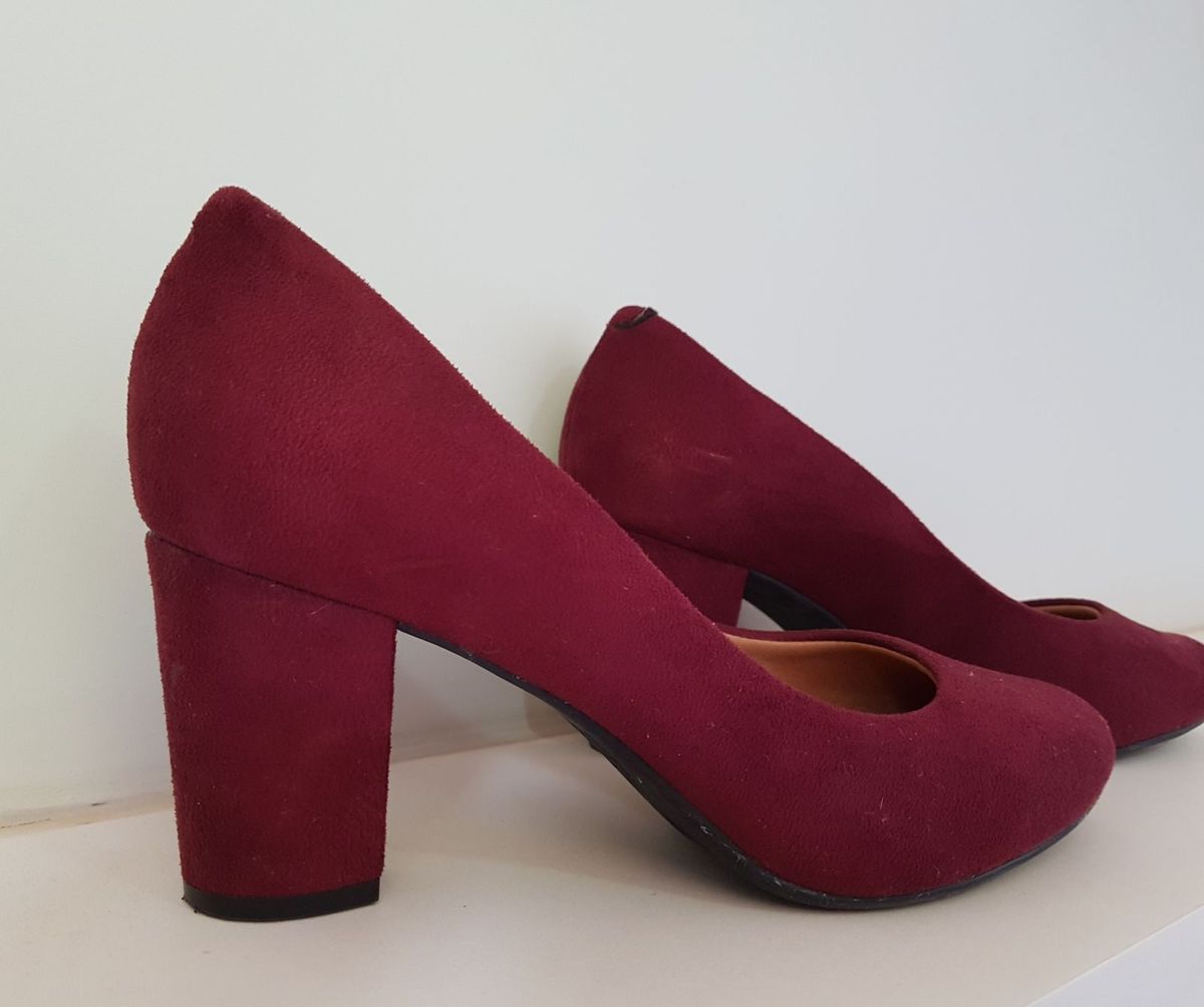 sapato cor marsala feminino